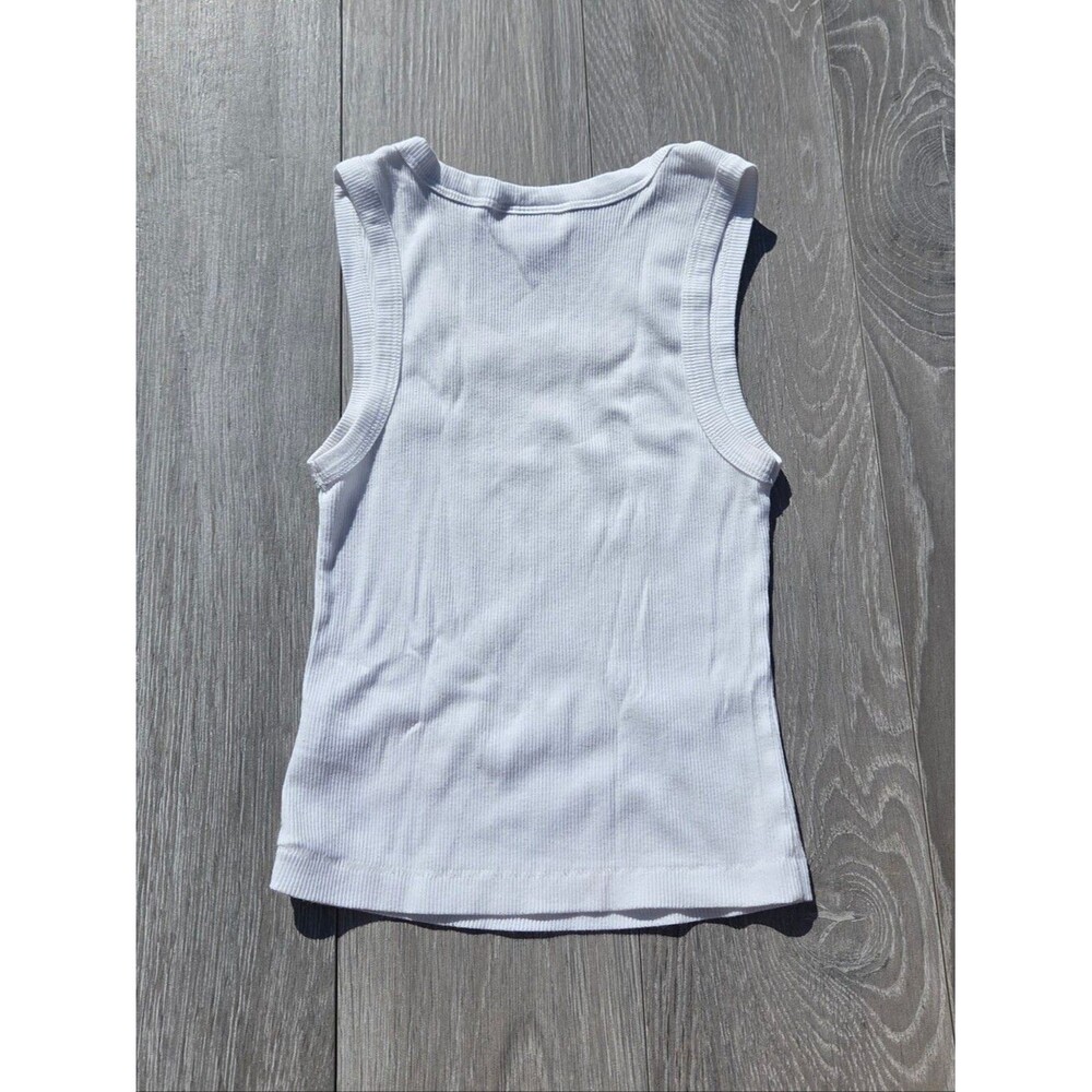 Universal Thread White Ribbed Tank Top - Picture 2 of 2